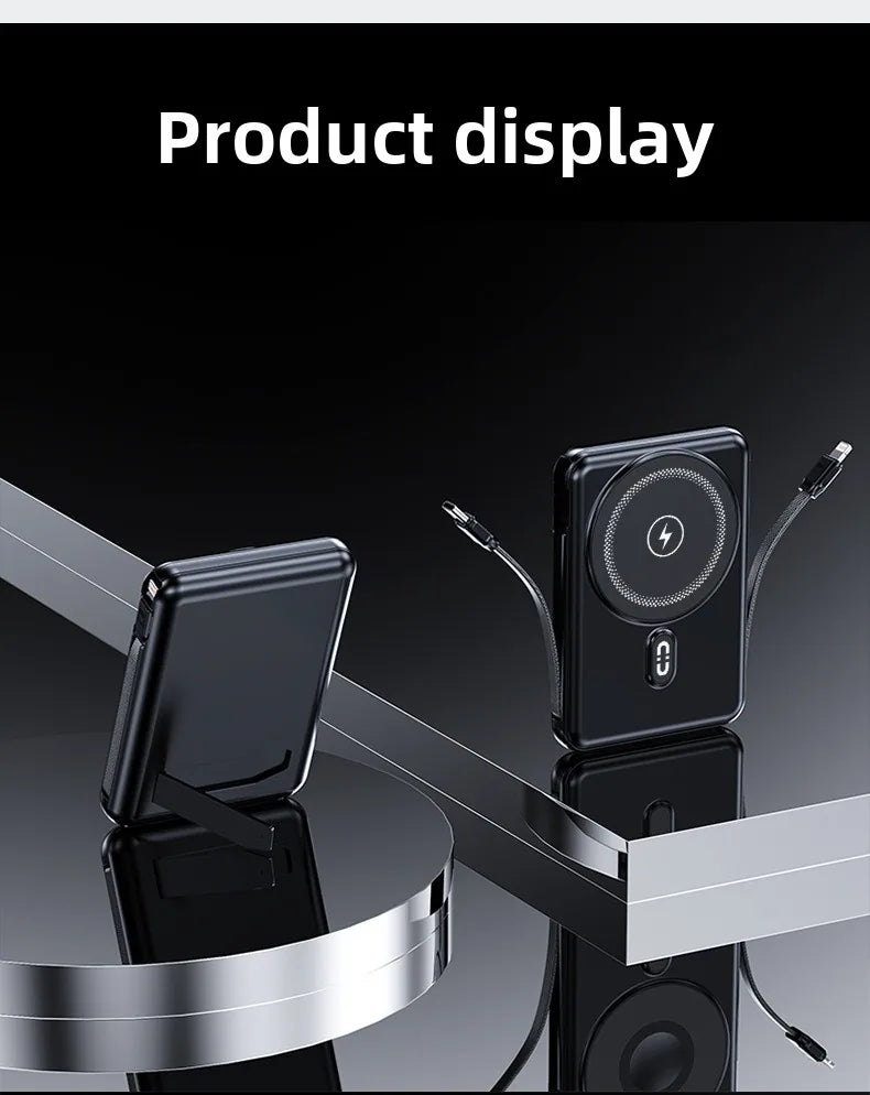Magnetic Wireless Power Bank with Stand